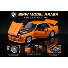 Scntoys 1988 BMW 3 Serisi M3 Turuncu (E30) Diecast Araba Detaylı Tasarım Koleksiyonluk Model