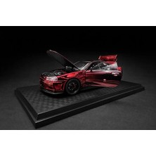 Scntoys Nissan Skyline Gtr R34 1:24 Ölçek Diecast Model Araba Nıssan Gtr Parlak Kırmızı Model Araba
