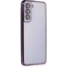 Almira Butik Mey Ithalat®  Samsung Galaxy S21 Fe Kılıf  Lensli Silikon - Mor