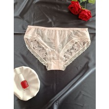 Zena Underwear Ava Arkası Çift Pencereli Fiyonklu Full Dantelli Kadın Iç Giyim Külot