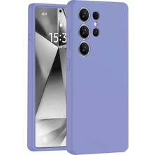 Almira Butik Mey Ithalat®  Samsung Galaxy S25 Ultra Kılıf Nano Içi Kadife Silikon - Lila