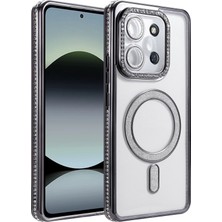 Almira Butik Mey Ithalat®   Redmi 15C 4g Joke Simli Magneticsafe Kılıf - Siyah