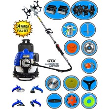 Eisenn German 14 In 1 Full Set Esx-900 Turbo Sırt Tipi Çim Ot Çalı Biçme Tırpanı Akrobat Çapa Aparatı