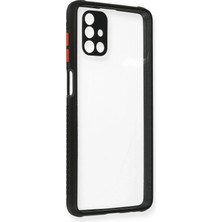 Almira Butik Mey Ithalat®  Samsung Galaxy M51 Kılıf Miami Şeffaf Silikon - Siyah