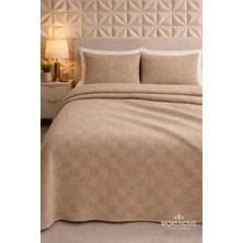 More Home Çift Kişilik  Pamuklu   Pike 240 x 260 Koyu Bej