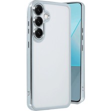 Almira Butik Mey Ithalat®  Samsung Galaxy S25 Kılıf  Lensli Silikon - Gümüş