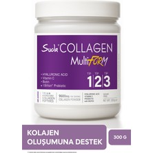 Suda Collagen Multiform Toz Takviye Edici Gıda - 300 gr, Kolajen, Probiyotik, Hyaluronik Asit, C Vitamini ve Biotin