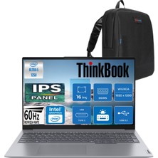 Lenovo Thinkbook 16 G7 Iml Intel Ultra 5 125U 8gb Ddr5 1 Tb SSD Intel® Aı Boost 16" Wuxga 300NITS IPS Windows 11 Pro Taşınabilir Bilgisayar 21MS005KTR + Cimete Çanta