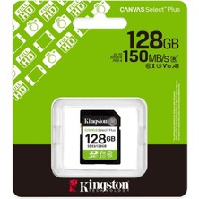 Kingston SDS3-128GB 128GB Sdxc Canvas Select Plus Gen3 150MB-s C10 UHS-I U1 V10 Hafıza Kartı