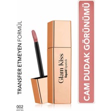 Flormar Glam Kiss Yüksek Pigmentli & Nemlendirici Cam Dudak Görünümlü Parlak Bitişli Ruj - 003 Rosy Veil
