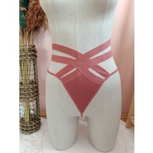 Zena Underwear Emma Yüksel Bel Lastik Şeritli Arkası Sıra Taş Tanga Detaylı Kadın Iç Giyim Külot