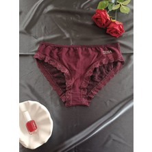 Zena Underwear Ava Arkası Çift Pencereli Fiyonklu Full Dantelli Kadın Iç Giyim Külot