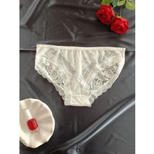 Zena Underwear Ava Arkası Çift Pencereli Fiyonklu Full Dantelli Kadın Iç Giyim Külot