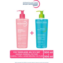 Bioderma Hassas ve Normal Ciltler - Karma - Yağlı - Akne Eğilimli Ciltler İçin Yüz Temizleme Jeli 2'li Set