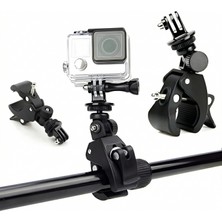 CoverZone Universal Aksiyon Kamerası Montaj Kelepçesi 360° Döner Motor, Bisiklet DJI,GOPRO,INSTA360