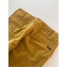 Bohemania Kaşe Kumaş Uzun Boy Klasik Kışlık Pantolon Hardal