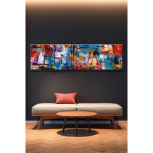 Şehber Panoramik Yatay Tekli Kanvas Duvar Tablosu Modern Salon Mutfak Yatak Odası Ofis Soyut Sanat