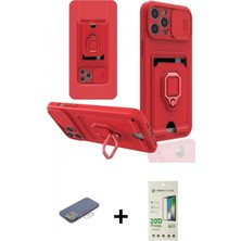 Marsilyan™- iPhone 12 Pro Max Kılıf Vadi Form Prime - Siyah 20D Premium Cam Ekran Koruyucu + Mavi Renkli Kamera Lens Koruma Cam