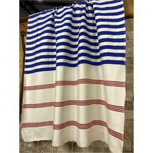 Bohemania El Dokuması Bambu Kırmızı Mavi Plaj Peştemal 90X190