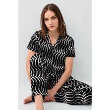 Pierre Cardin 9168 Kadın Önden Düğmeli Pijama Takım