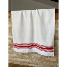 Bohemania El Dokuması Pamuklu Kırmızı 90X190 Plaj Sauna Peştemal
