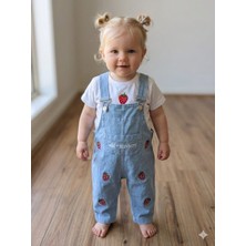 Baby Buu Laura Baby Kız Bebek Çocuk Çilek Desenli Tulum