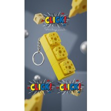 Stera Design 3’lü Blue Switch Mekanik Clicker Anahtarlık – Tatmin Edici Klik Hissi, Stres Giderici Fidget Oyuncak