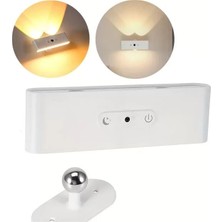 Ledx SK-BD188F Çift Yönlü Hareket Sensörlü Dekoratif Şarjlı Duvar Aplik 2 Mercekli 15 Smd Ledli 3000K-4000K-6500K