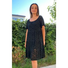 Bohemania Kadın Siyah Dantelli Elbise
