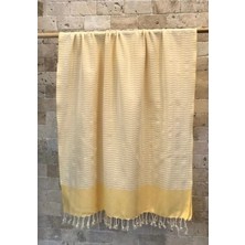 Bohemania Pamuklu 90X190 Sarı Organik Peştemal Plaj Hamam