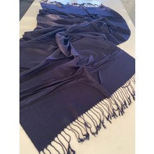 Bohemania Lacivert Elegansa Omuz Atkısı Kaşmir Dokulu Şık Şal Kasmir Sal (Cashmere)