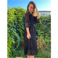 Bohemania Kadın Siyah Dantelli Elbise