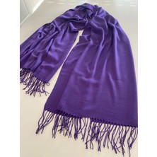 Bohemania Mor Kaşmir Yumuşak Dokulu Omuz Atkısı (Cashmere) Kışlık Kalın Şal