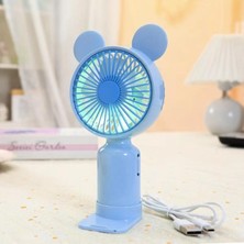 Brainxx Şarjlı Işıklı Masa ve El Fanı Taşınabilir USB Şarj Edilebilir Mini Fan