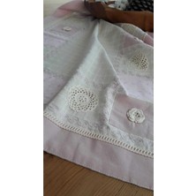 Bohemania Buldan Pembe El Işi Patchwork Dantelli Naturel Runner