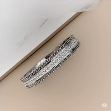 Famemus Accessory Çelik Silver Taşlı Bileklik