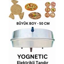 Yognetic Büyük Boy Elektrikli Tandır | Ekmek Yapma Makinesi | Çok Amaçlı Pişirici - 50 CM | İNOX