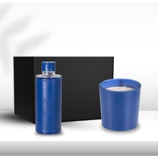 Deri Su Parlament Mavisi Mum 500GR & Deri Su Parlament Mavisi Kolonya 250ML Hediye Seti