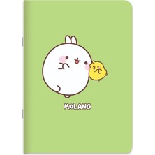 Keskin Color Molang 18,5*26 40 Yp Çiz. Stickerli Tel Dikişli Defter - Yeşil