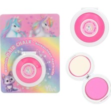 Ylvi Unicorn Geçici Saç Tebeşiri - Kolay Uygulanan Sünger Başlıklı Saç Boyası - PEMBE