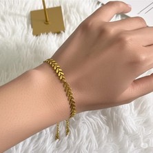 Famemus Accessory Sevgiler Gününe Özel Aksesuar Yaprak Desenli Şık Bileklik