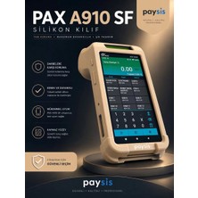 Paysis PAYSİS PAX A910 SF Silikon Kılıf Kaymaz Yüzey ile Güvenli Tutuş Sağlayan Üstün Koruma