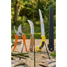 Lazbisa LZ-K16 Budama Makası Budama Testeresi ve Aşı Çakısı Bıçağı 3 Lü Set