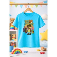 Zeycem Süper Ayı Süper Bear Adventure  Oyun Karakteri Desen Baskılı Çocuk Tshirt (Unısex