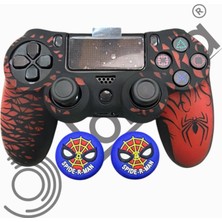 Doreka Ps4 Dualshock Spider-Man Koruyucu Silikon Kılıf ve Analog Korucusu