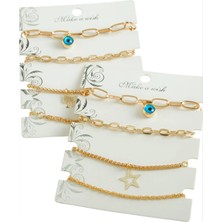 LTG Nova 4 Adet Nazar Zincir Bileklik