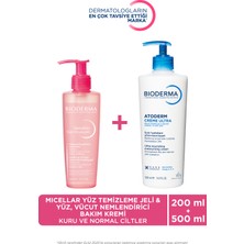 Bioderma Hassas & Kuru Ciltler Yüz, Vücut Nemlendirici ve Micellar Temizleme Jeli Içeren Cilt Bakım Seti