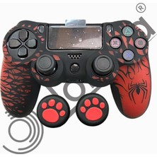 Doreka Ps4 Dualshock Spider-Man Koruyucu Silikon Kılıf ve Analog Korucusu