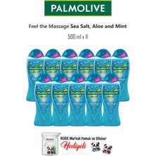 11 Adet Palmolive 500 ml Sea Salt, Aloe Vera And Mint Duş Jeli ve Rosıe