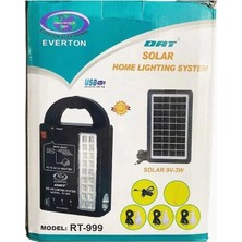 Çadır Dünyası Dat AT-999 Güneş Enerjili Aydınlatma Seti - Solar Şarjlı Işıldak, 3 Adet Ampul, Radyo Özellikli ve Powerbank Fonksiyonlu Acil Durum Kiti